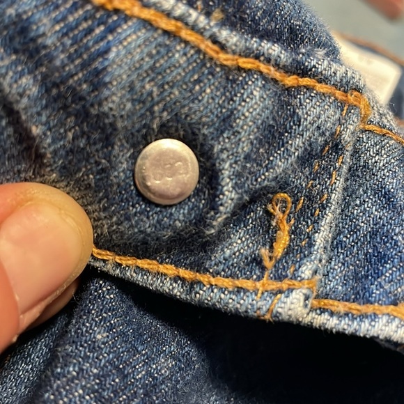 90s Levis Jeans Orange Tab VTG 505 34 Dark Blue Straight Denim 1996 Americana - Picture 14 of 16